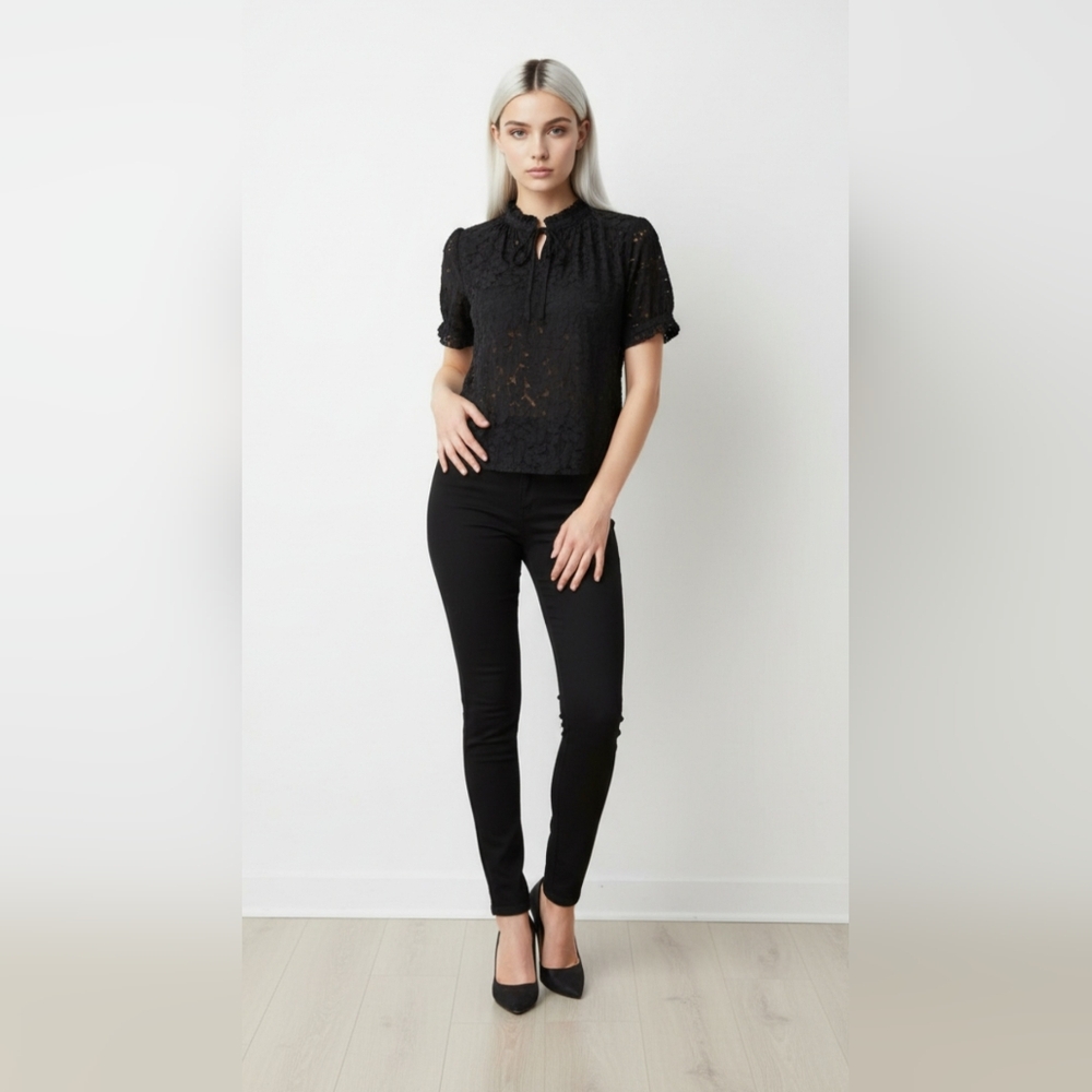 HERSKIND - Elegant Black Lace Top
